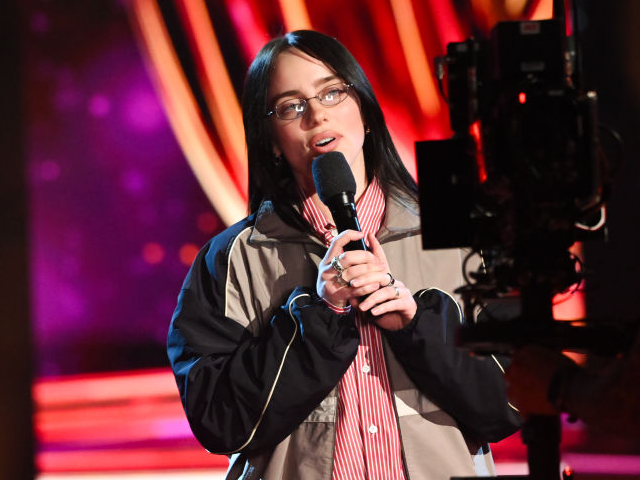 GettyImages-2205131098 Billie Eilish at the 2025 iHeartRadio Music Awards held at the Dolby Theatre on March 17,