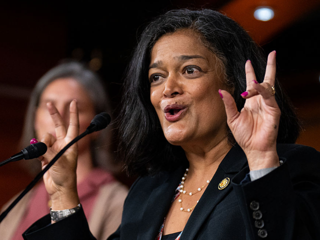 GettyImages-2218066675 UNITED STATES - JUNE 5: Rep. Pramila Jayapal, D-Wash., speaks during the Congressional His