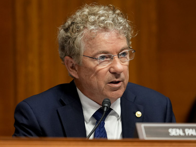 Senator Rand Paul, a Republican from Kentucky, during a Senate Health, Education, Labor, a