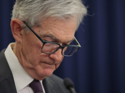 WASHINGTON, DC - JULY 30: Federal Reserve Chairman Jerome Powell talks to reporters follow