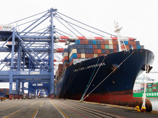 Operations At The Port Of Los Angeles The CMA CGM Laperouse container ship at the Fenix Marine Services terminal at the Port of