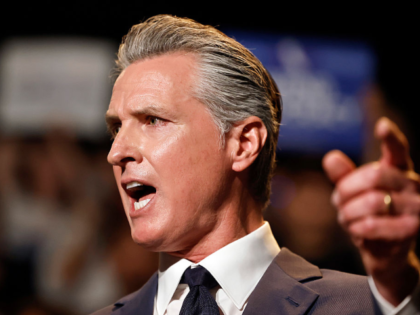 LOS ANGELES, CALIFORNIA - AUGUST 14: California Gov. Gavin Newsom speaks about the “Elec