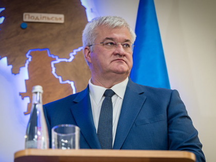 ODESA, UKRAINE - AUGUST 20: Ukraine's Foreign Minister Andrii Sybiha speaks at a joint pre