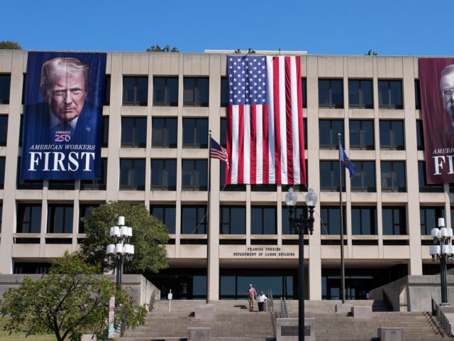 WASHINGTON, DC - AUGUST 25: Images of U.S. President Donald Trump and former President The