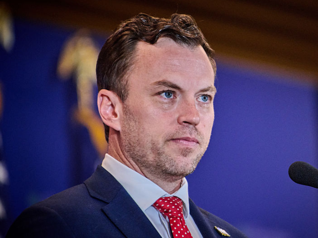 GettyImages-2233145149 Gene Hamilton speaks at the National Conservatism Conference in Washington D.C., Sept. 4,