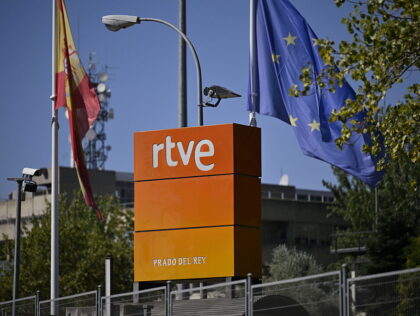 MADRID, SPAIN - SEPTEMBER 16: A view of Spain's state radio and television broadcaste