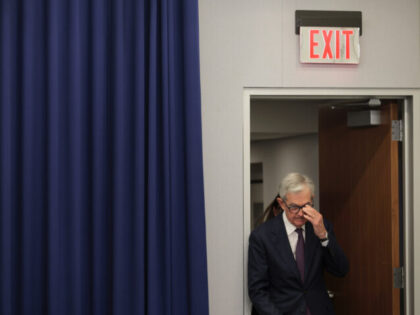 WASHINGTON, DC - SEPTEMBER 17: Federal Reserve Chair Jerome Powell arrives to speak during