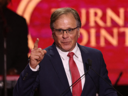 Chritian radio host Frank Turek speaks during the public memorial service for right-wing a