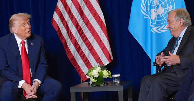 U.N. Chief Antonio Guterres Repeatedly Praises Trump's Peacemaking Efforts at General Assembly