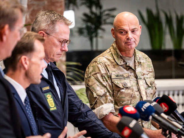 (L-R) Denmark's Defence Minister Troels Lund Poulsen, Denmark's Minister of Just