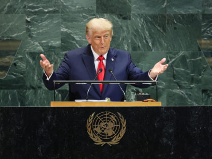 NEW YORK, NEW YORK - SEPTEMBER 23: U.S. President Donald Trump speaks during the United Na