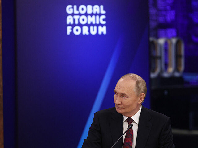 GettyImages2236964873 In this pool photograph distributed by the Russian state agency Sputnik, Russia's Presiden