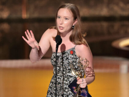 Los Angeles, CA September 14, 2025 Hannah Einbinder accepts the award for outstanding supp