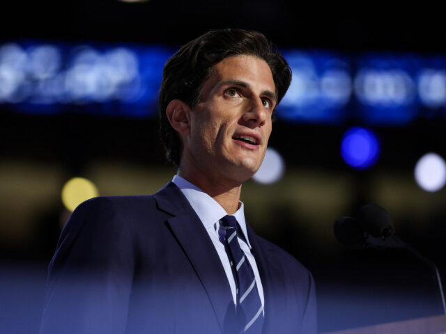 Jack Schlossberg, grandson of former U.S. President John F. Kennedy, speaks on stage durin