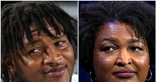 'Spitting Image': Ejected Eagles Player Jalen Carter Bears Shocking Resemblance to Stacy Abrams