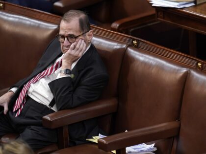 Rep. Jerry Nadler, D-N.Y., listens to the 13th round of voting in the House chamber as the