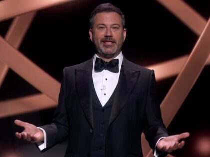 Host Jimmy Kimmel speaks on stage during the 72nd Emmy Awards telecast on Sunday, Sept. 20