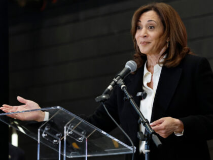 Former Vice President Kamala Harris speaks at the State of the People POWER Tour opening c