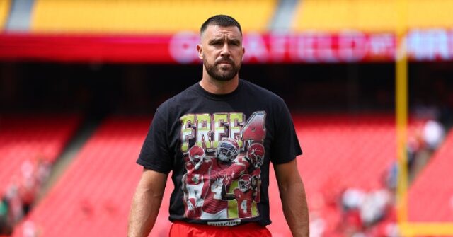 Travis Kelce Wears 'Free 4' Shirt in Support of Suspended Teammate Rashee Rice
