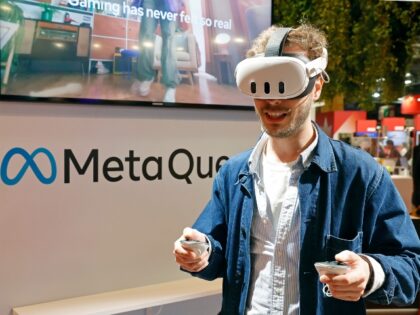 Man uses Meta's VR hardware