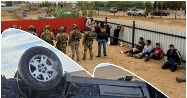DHS: Human Smuggling Ring Busted near Texas Border After High-Speed Crash — 35 Illegal Aliens Nabbed in Raid