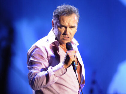 British singer Morrissey performs during the international Festival of Beincasim on July 2