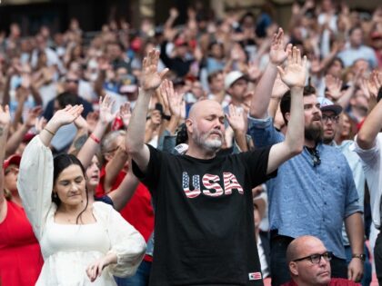 Mourners at Charlie Kirk memorial service