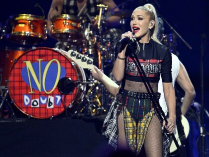 INGLEWOOD, CALIFORNIA - JANUARY 30: Gwen Stefani of No Doubt performs onstage during the F