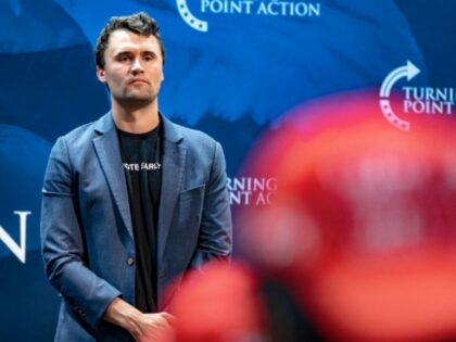 Conservative political activist Charlie Kirk, founder of Turning Point Action, speaks duri