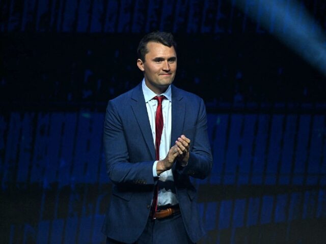 PATRICK T. FALLON_AFP via Getty Images Conservative political activist and founder of Turning Point Action Charlie Kirk takes the