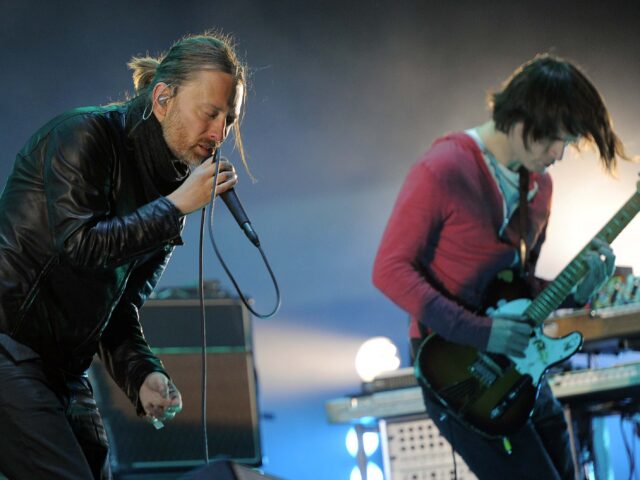 FILE - In this April 14, 2012 file photo, Thom Yorke, left, and Jonny Greenwood of Radiohe