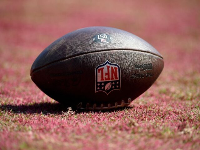 LANDOVER, MD - SEPTEMBER 15: A close up view of a Wilson official NFL “The Duke” brown
