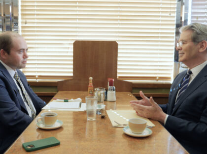 Scott Bessent with Matthew Boyle in diner interview