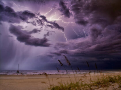Storm at beach in Florida