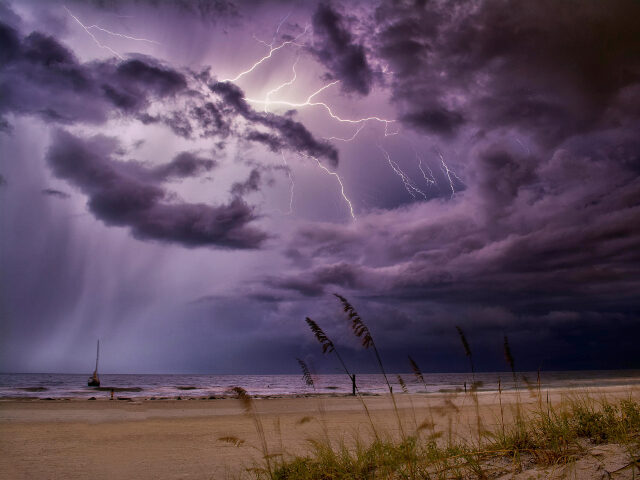 Storm at beach in Florida