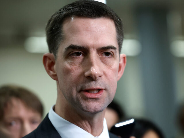 Tom Cotton Sen. Tom Cotton (R-AK) speaks with reporters after attending a closed-door, classified bri