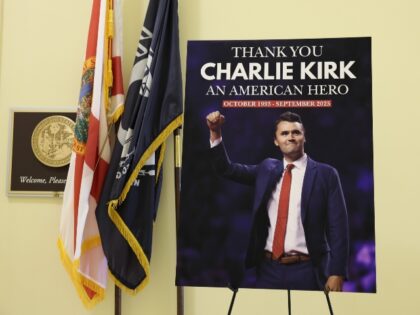 Tribute to Charlie Kirk outside Randy Fine's office