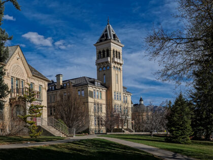 Historic Old Main. Utah State University campus, Logan, Utah.