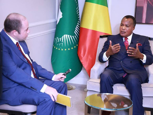 President of the Republic of Congo Denis Sassou Nguesso is interviewed by Breitbart News