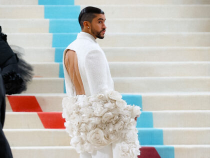 NEW YORK, NY - MAY 01: Bad Bunny is seen attending The 2023 Met Gala Celebrating 'Kar