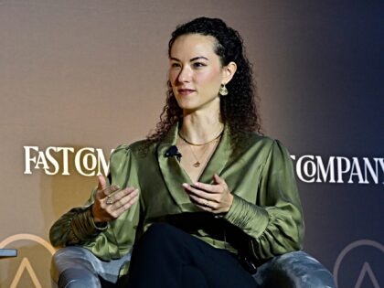 NEW YORK, NEW YORK - JUNE 05: CEO, Bluesky Social Jay Graber speaks on stage during 2025 F