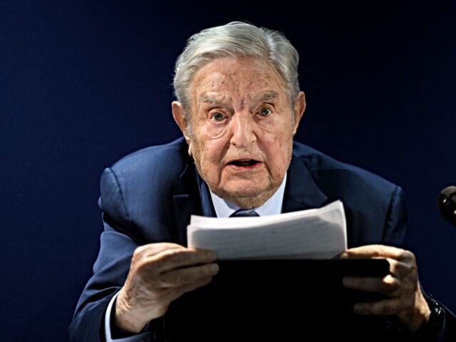Hungarian-born US investor and philanthropist George Soros addresses the assembly on the s