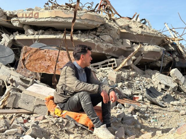 hamas attacked RAFAH, GAZA - JANUARY 19: The building of Hamas leader Yahya Sinwar is destroyed at the Te