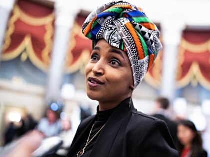 UNITED STATES - MARCH 4: Rep. Ilhan Omar, D-Minn., is seen before President Donald Trump's