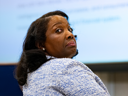 Federal Reserve Governor Lisa Cook at a conference in Washington, DC, on July 22, 2025. (A