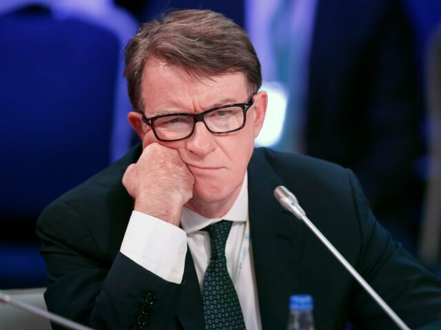Peter Mandelson, former U.K. business secretary, pauses during a conference session on the