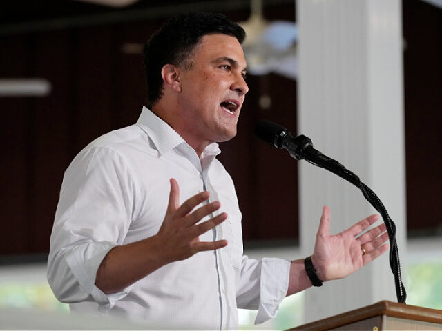 Lexington tech entrepreneur Nate Morris speaks at the annual Fancy Farm picnic Saturday, A