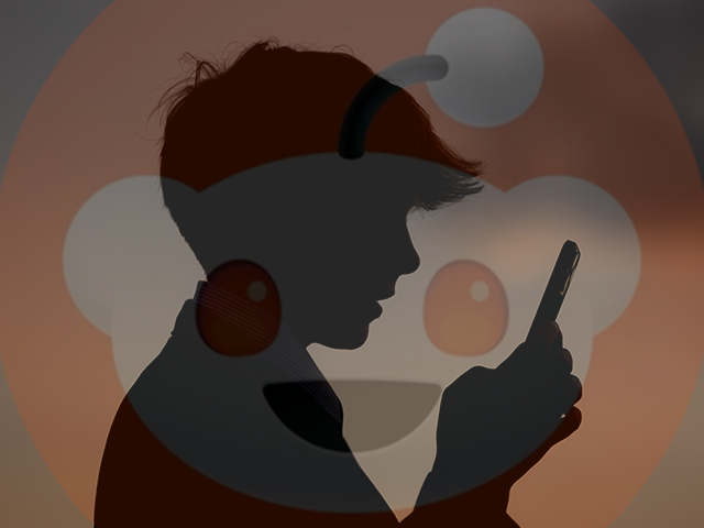 BATH, UNITED KINGDOM - MAY 21: In this photo illustration a 13-year-old boy looks at a iPh