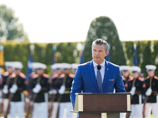 Defense Secretary Pete Hegseth speaks during the POW/MIA National Recognition Day Ceremony