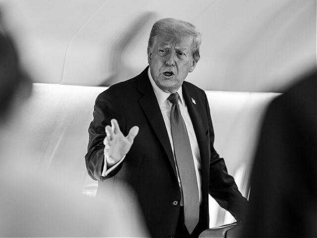 President Donald Trump speaks with Secretary of the Treasury Scott Bessent, Attorney Gener